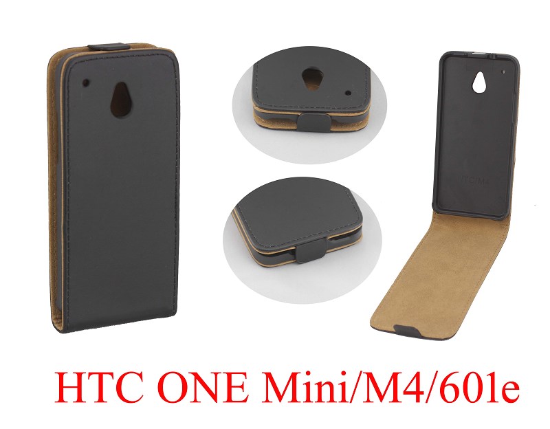 HTC One mini/M4韓版皮套 真皮手機套610e上下開翻保護套外殼批發