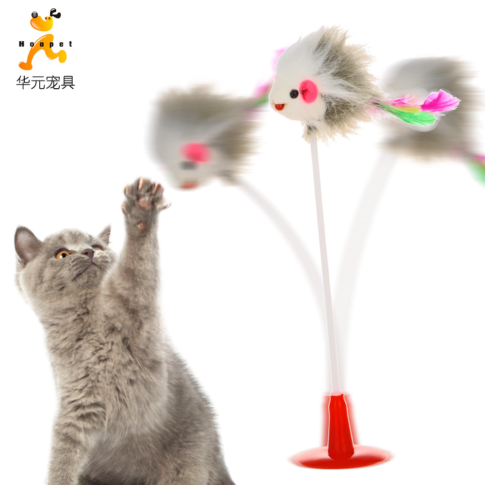 貓咪玩具吸盤老鼠逗貓棒逗貓桿逗貓玩具貓互動益智玩具寵物玩具