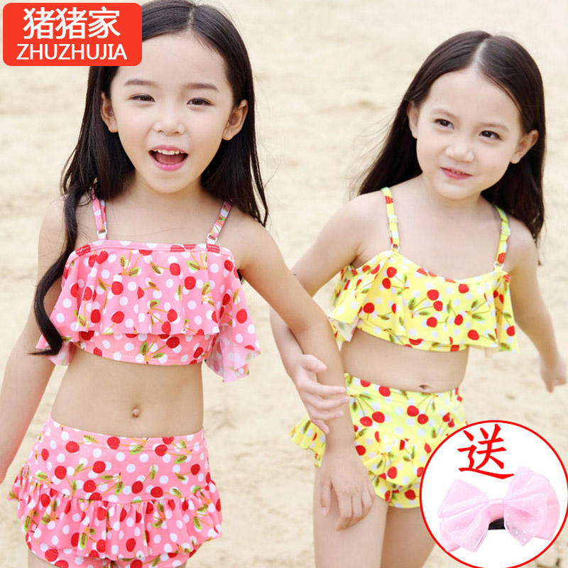 新款溫泉泳裝嬰兒可愛泳衣 韓國女寶寶小童分體平角游泳衣